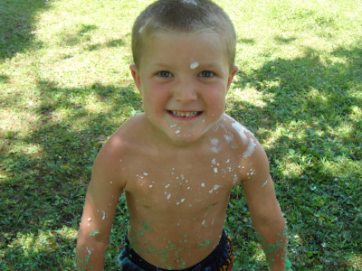 Kid on Messy Day | Camp Gattawana